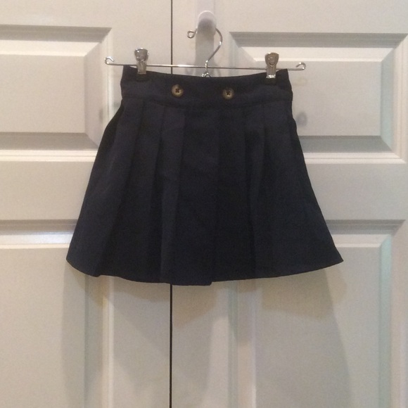 French Toast Girls 7 Navy Uniform Skirt/Shorts Pleated Front Buckles Zip